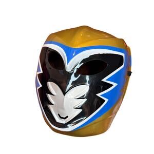 Power Rangers Mask Disguise Gold Dino Charge Halloween Costume Dress Up Vacuform